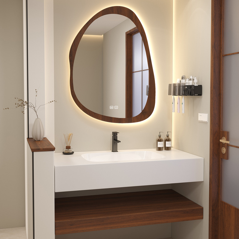 Light Luxury Retro Hotel-Style Ceramic Seamless Integrated Basin Bathroom Cabinet Set Washbasin Bathroom Vanity Light Luxury Retro Hotel-Style Ceramic Seamless Integrated Basin Bathroom Cabinet Set Washbasin Bathroom Vanity