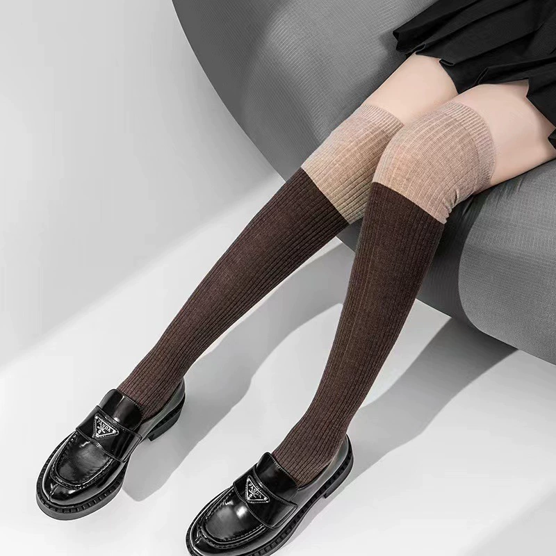 Winter woolen long keep warm knee socks, high boots, increased thickness, maxi length
