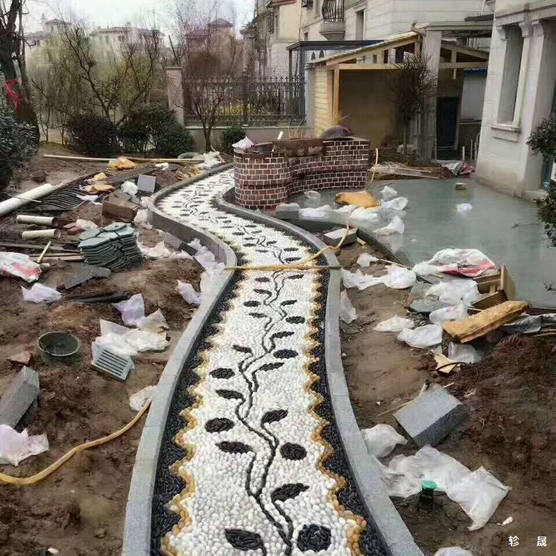 鹅卵石小石头石子雨花石原石庭院鱼缸花盆造景五彩石大鹅软石|undefined