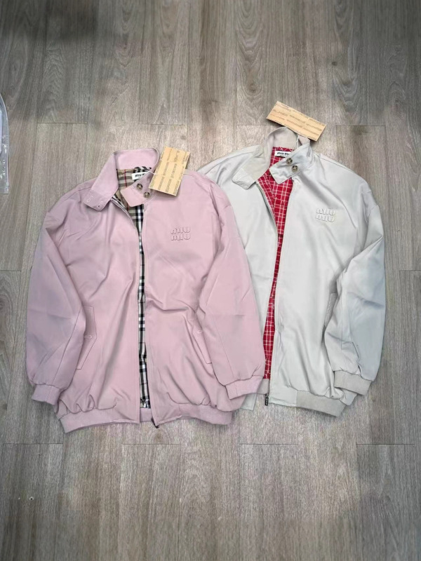 Miumiu缪缪•25ss早秋新款高奢贴布刺绣夹克衫外套|undefined