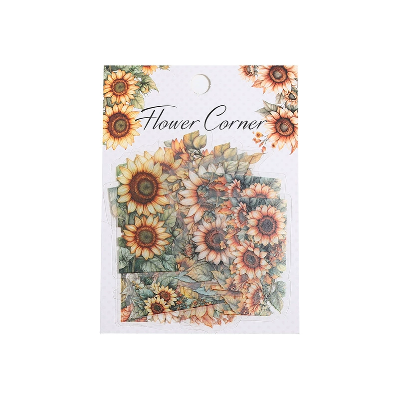美好的一天 Flower corner theme PET sticker Flower corner series hand account material DIY decoration collage