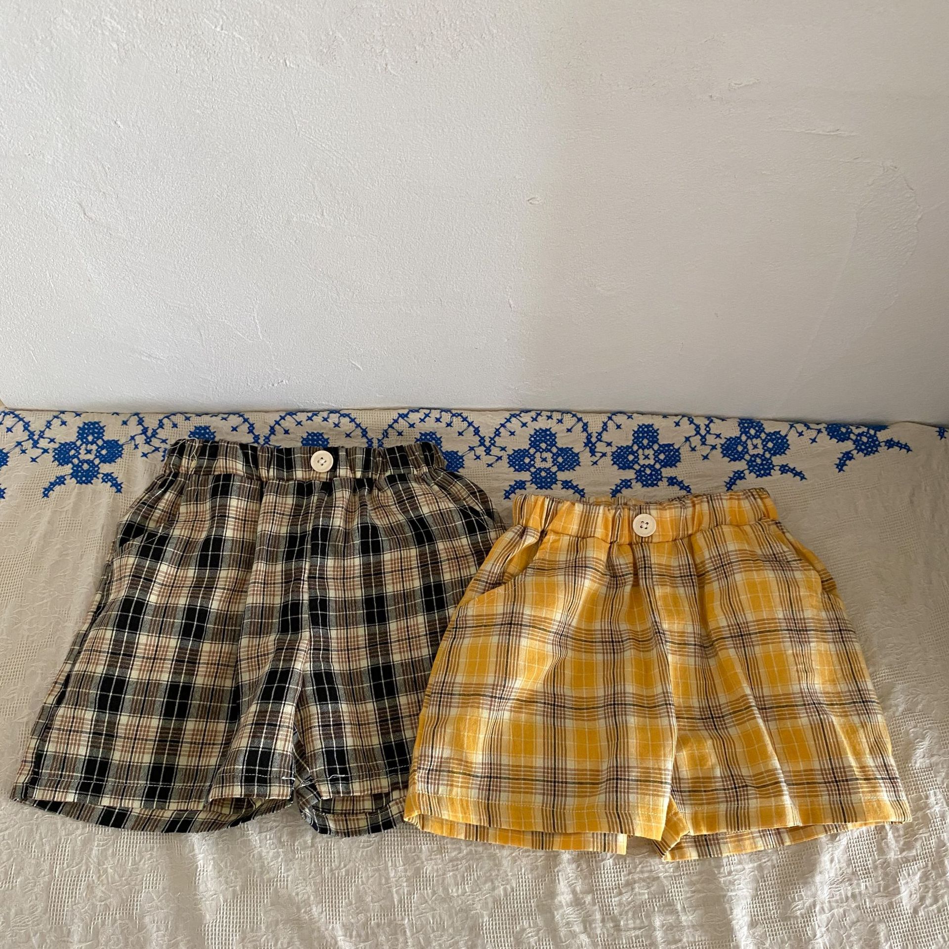 Black Plaid Shorts