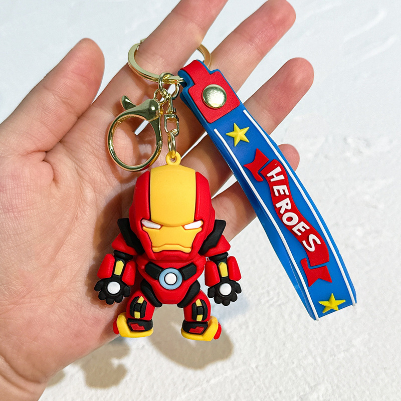 2025 アベンジャーズスパイダーマンキーホルダーキャプテンアメリカ車のキーペンダントマーベルキーホルダー卸売|undefined