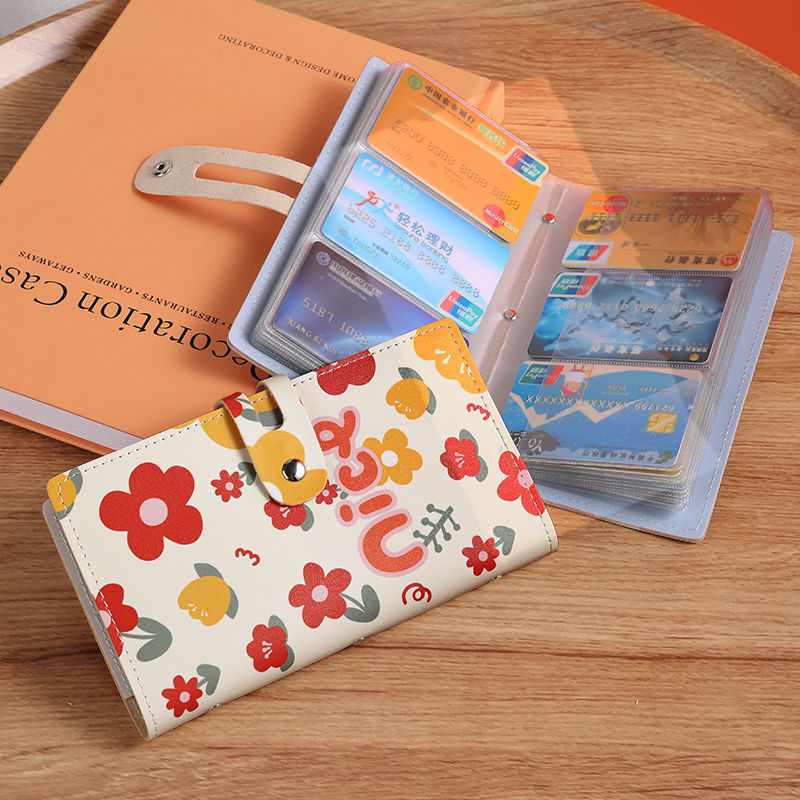High-end super large capacity 96 card slots card holder for women, cute bank storage card holder, simple, ultra-thin, multiple card slots