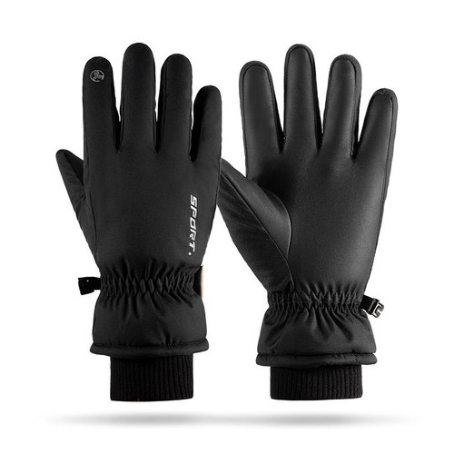 Cross-border ski gloves for men and women in winter warm plus velvet touch screen riding non-slip outdoor windproof and waterproof Amazon A6