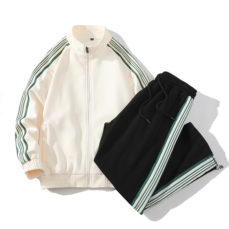 Casual Loose suit Men's and Women's Spring and Autumn Couple's All-match Jacket Fashionable Brand Sportswear Match-free Two-piece Set