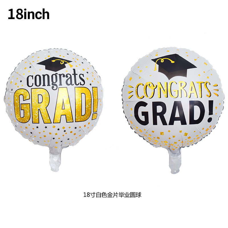 Fiesta de graduación transfronteriza decoración de globos temporada de graduación diseño sombrero de doctorado película de aluminio de dibujos animados globo celebración de graduación traje image 28