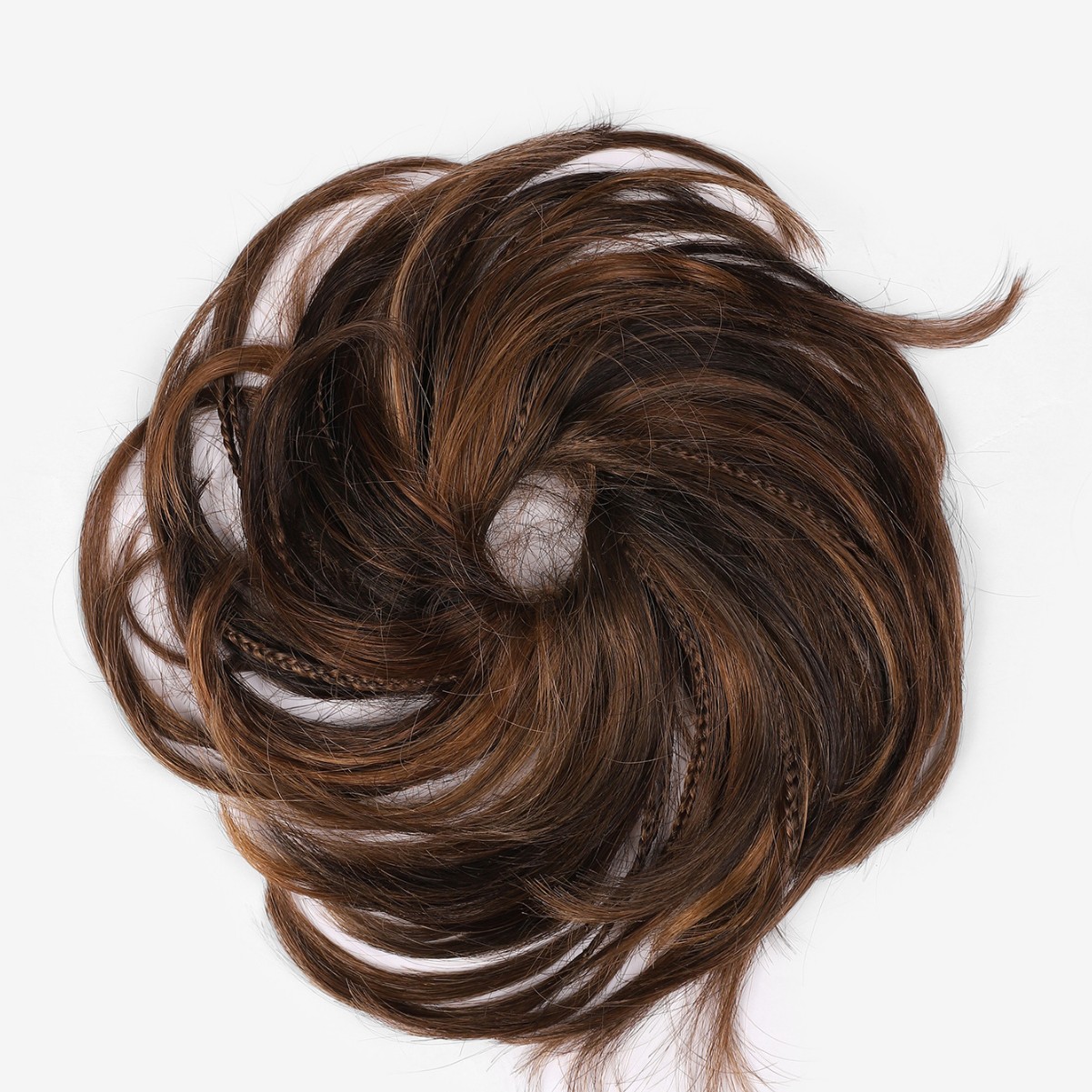 Cauda de caballo rizado brote de flores bola cabeza pelucas anillo natural esponjoso barba rizado anillo perezoso rizado pelucas bolsa de cabello