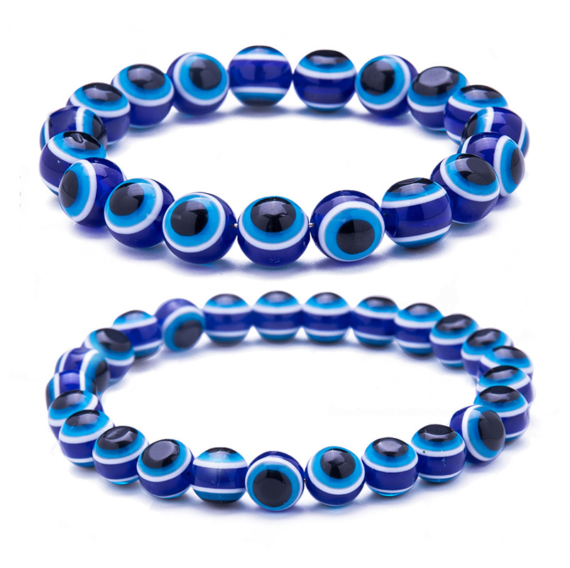 Cross-Border Tume Popular Bracelet European and American Simple Devil's Eye Turkish Eye Resin Bracelet for Men and Women