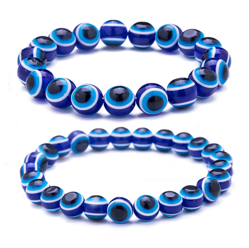Cross-Border Tume Popular Bracelet European and American Simple Devil's Eye Turkish Eye Resin Bracelet for Men and Women Cross-Border Tume Popular Bracelet European and American Simple Devil's Eye Turkish Eye Resin Bracelet for Men and Women