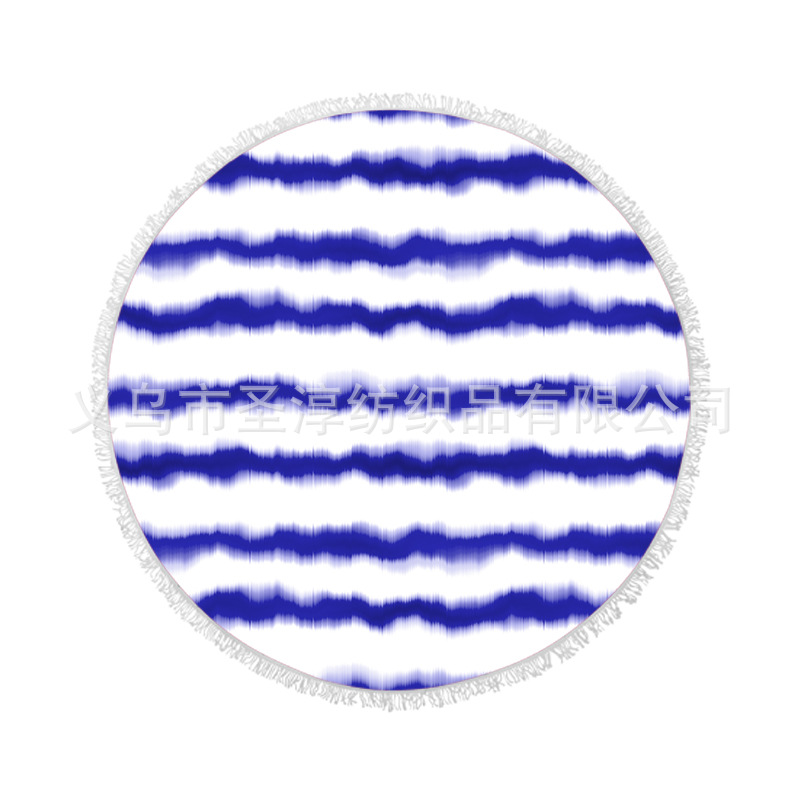 Toalla de playa redonda de fábrica fibra fina playa vacaciones mantel picnic mat con borla chal cojín toalla de playa