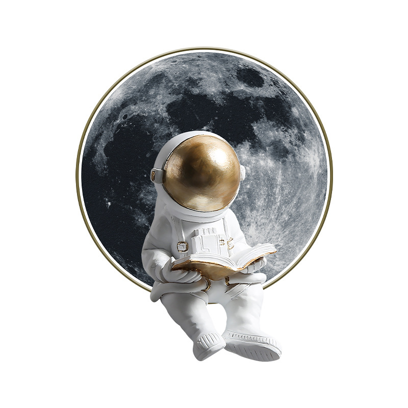 Pasillo decorativo pintura 5d tridimensional colgante Pintura Sala de los niños dormitorio cabecera sala de estar Luna Fondo pared Spaceman mural