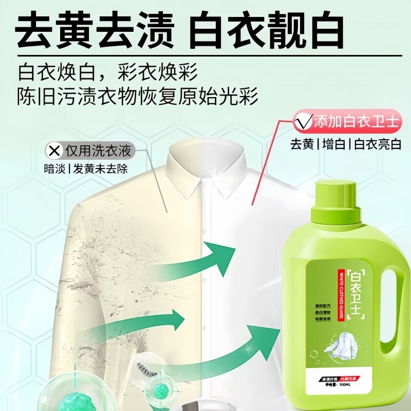 ホワイトガード ライブ酸素汚れ除去剤 強力除染 洗濯物の汚れ落とし加工品 黄ばみ・白い色漂白洗濯洗剤|undefined