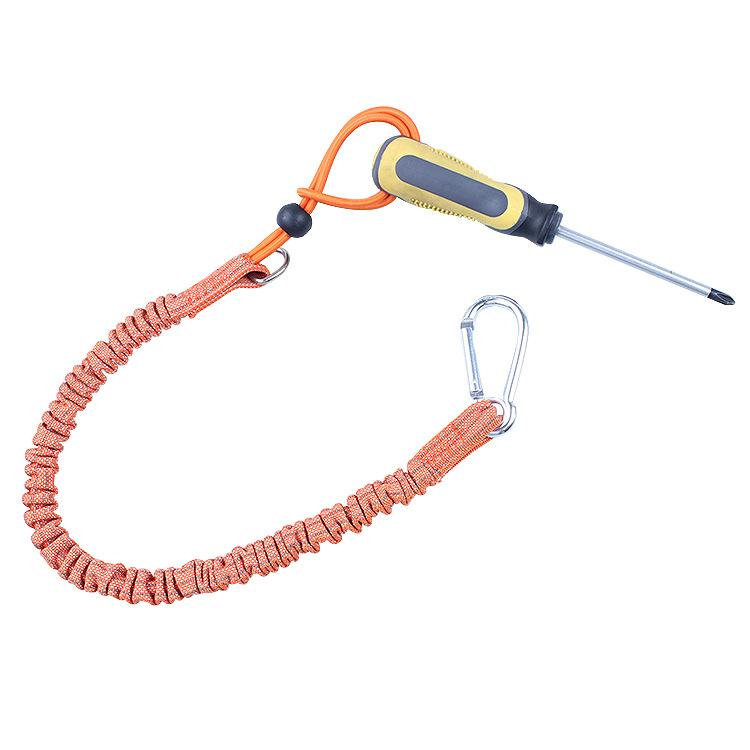 五金工具绳登山扣松紧工具带弹力伸缩防护绳防失手绳厂家高空防护