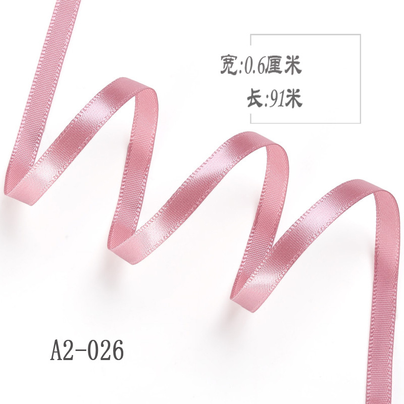 6mm poliéster con arco DIY cinta boda etiqueta marcador ropa cuerda de satén caja de regalo embalaje cinta delgada