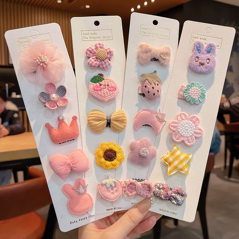 Horquilla de los niños bebé no duele el abrigo del pelo flequillos rotos horquilla tocado niña bebé clip pelo accesorios