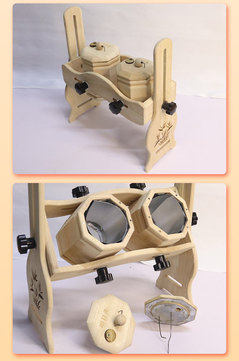 Mini Moxa Stick Set for Eye and Face Moxibustion Solid Wood Hanging Moxa Device with Moxa Cones details