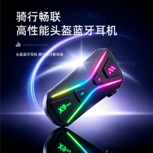 Motorcycle Helmet Bluetooth Headset X9Pro Waterproof Long Battery Life Bluetooth 6.0 Intercom Riding Headset