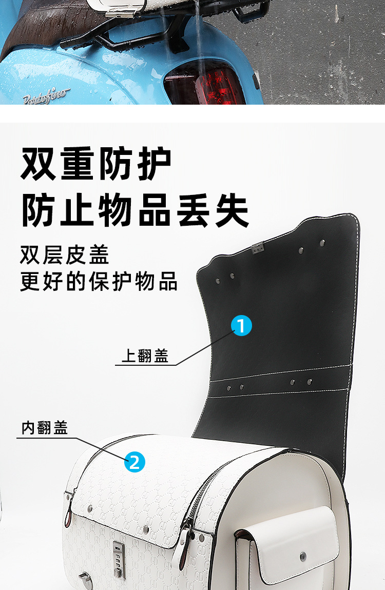 Scooter Tail Bag, Electric Vehicle Rear Seat Bag, Universal Trunk Storage Bag, Quick-Release Storage Bag, Rider Bag