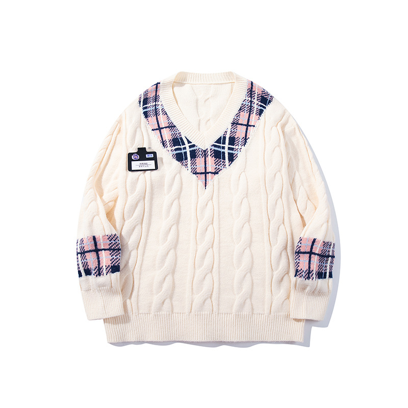 YWFG ropa de mujer americana retro estilo universitario 2025 Año Nuevo otoño superior versátil cuello redondo manga larga jersey