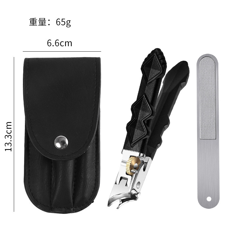跨境新款大号指甲刀弯头剪厚硬脚趾甲大开口尖嘴修脚钳组合工具套|undefined