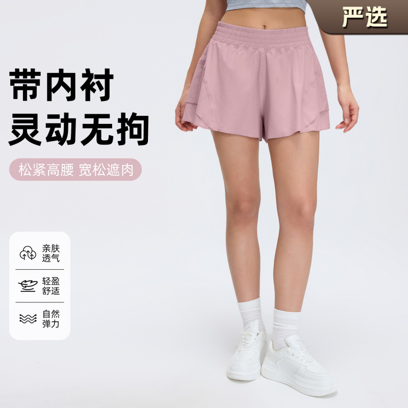 Summer Quick-Drying Sports Shorts for Women, Outdoor Running Shorts, Loose Breathable Training Yoga Fitness Pants D26011