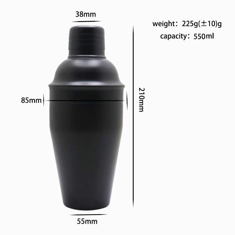304 de acero inoxidable Shaker bar Shaker de tres secciones Shaker Europea Shaker 550mlshaker transfronteriza image 4