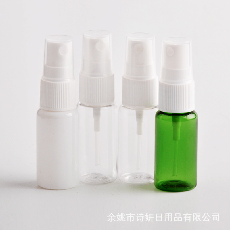 15ml毫升圆肩塑料喷雾瓶 旅行分装小样瓶 18牙半罩喷头 香水包材