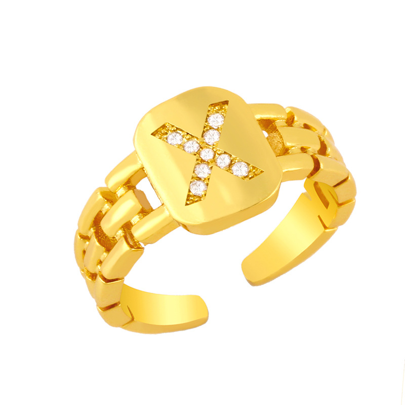 Anillo Abierto Con Letra Simple display picture 13