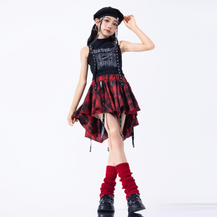Children's Jazz Dance Costume Girls' Costume Hot Girl Costume Trendy Cool Fashionable Children's Model T-stage Show Trendy Costume