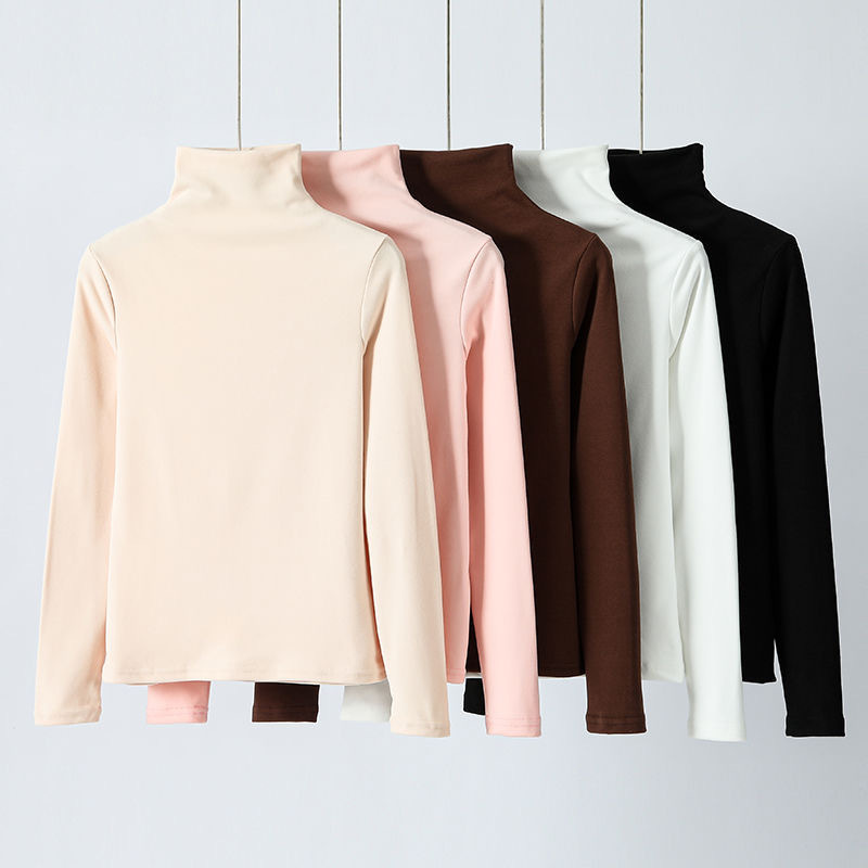 莫代尔棉春夏季半高领无袖背心女西装内搭打底衫百搭气质t恤上衣