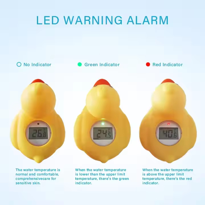 Fuente de juguetes de regalo para bebés recién nacidos con pantalla de temperatura termómetro flotante de pantalla grande baño para bebés recién nacidos impermeable