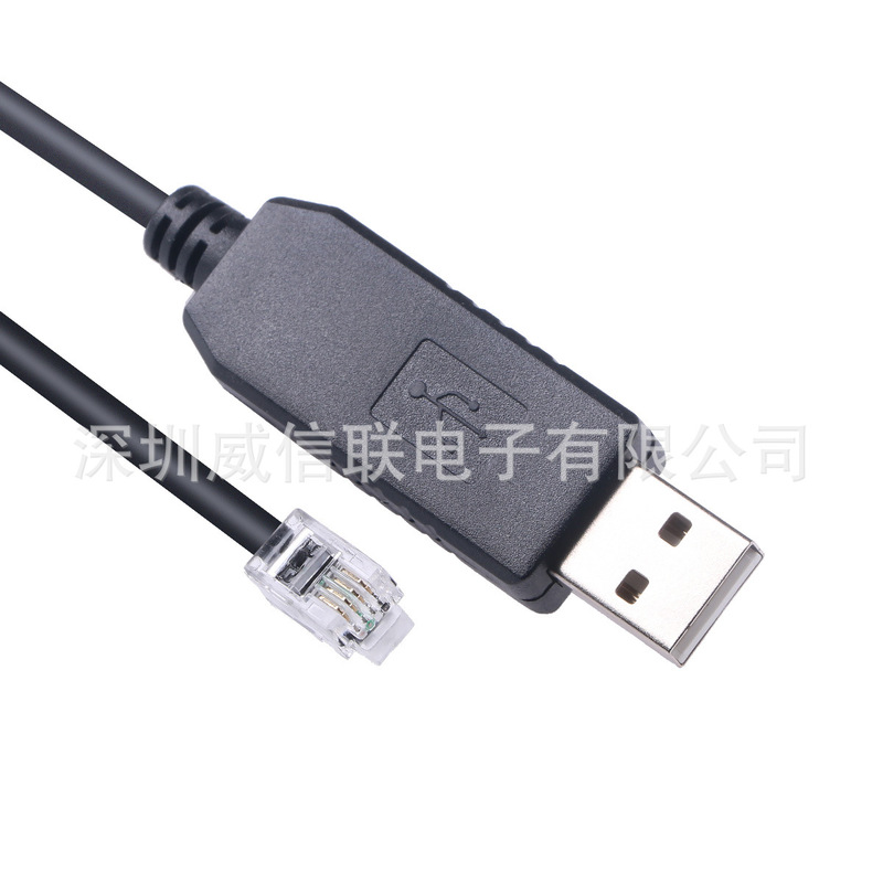 Pl2303 Aiton Ioptron Telescope Control Line USB to Rj9 4P4C Serial Port Rs232 Signal Conversion