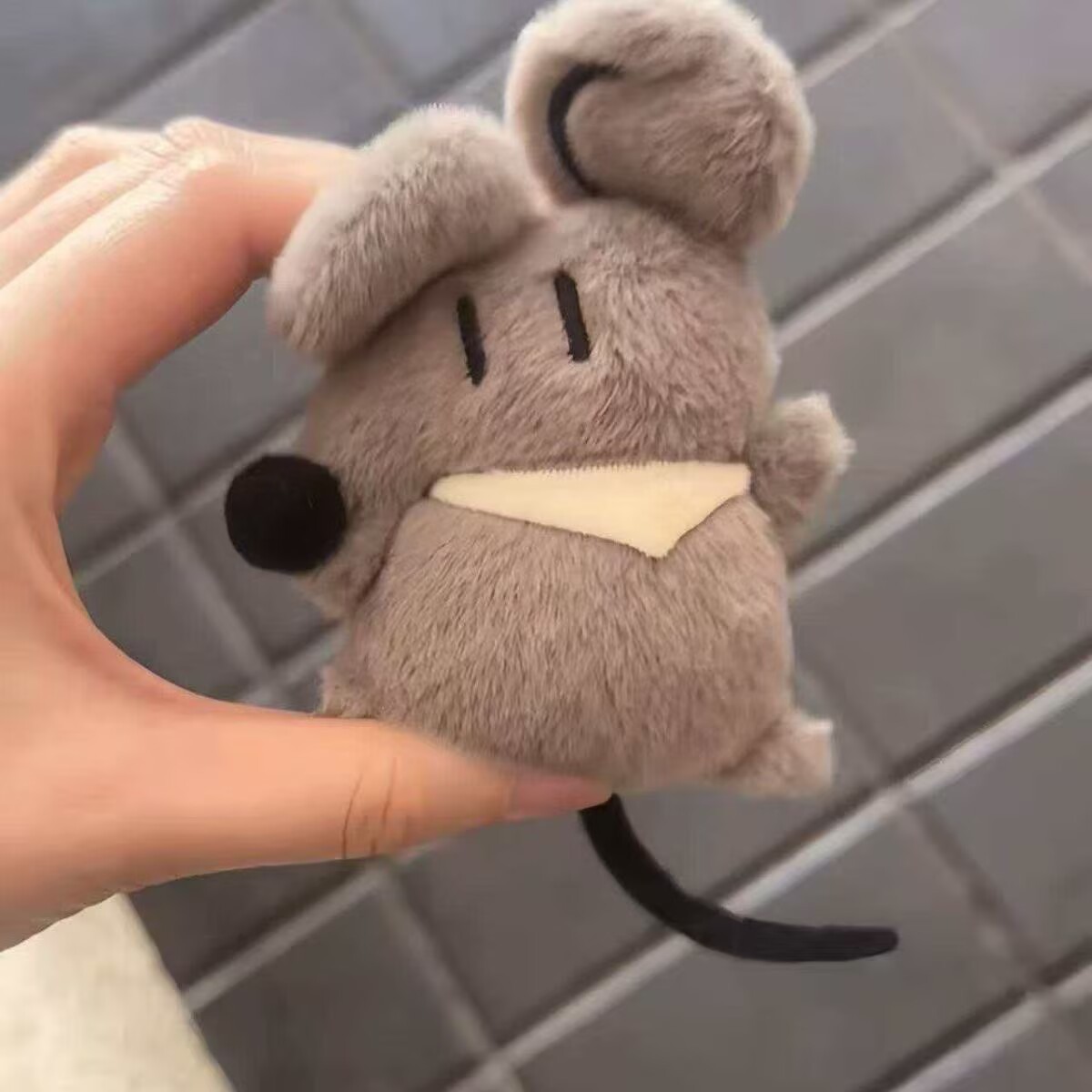 Jell's original super cute handmade 10cm plush little mouse keychain, ins-style toy, perfect for a birthday gift