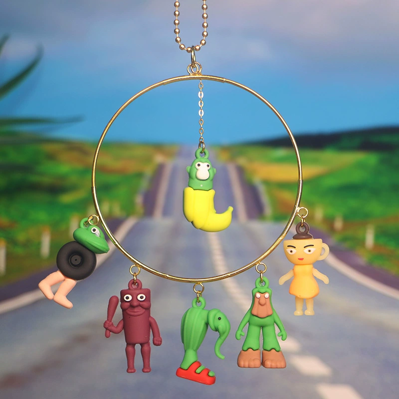 Забавный мультяшный трехмерный кукольный автомобильный кулон Shan Hai Jing, новинка 2025 года, иностранный автомобиль Shan Hai Jing, украшение интерьера