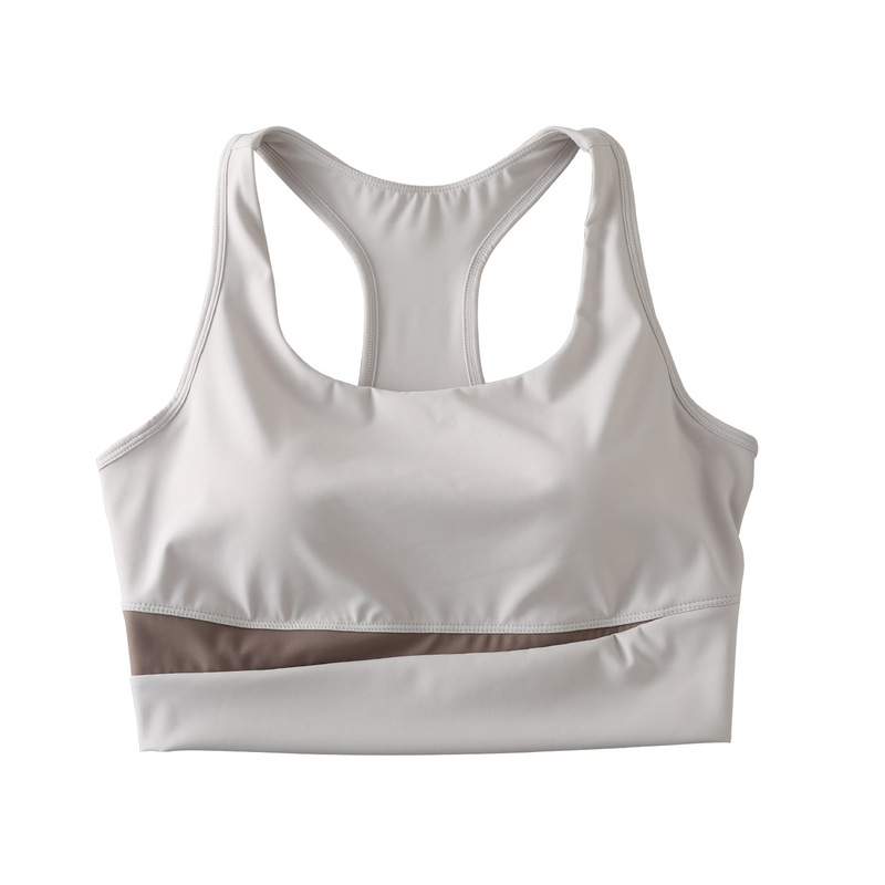 Silk Sports Bra with Beautiful Back, Fixed Non-Cup Mulberry Silk, Comfortable and Breathable Wide Shoulder I-Shaped Yoga Bra for Women