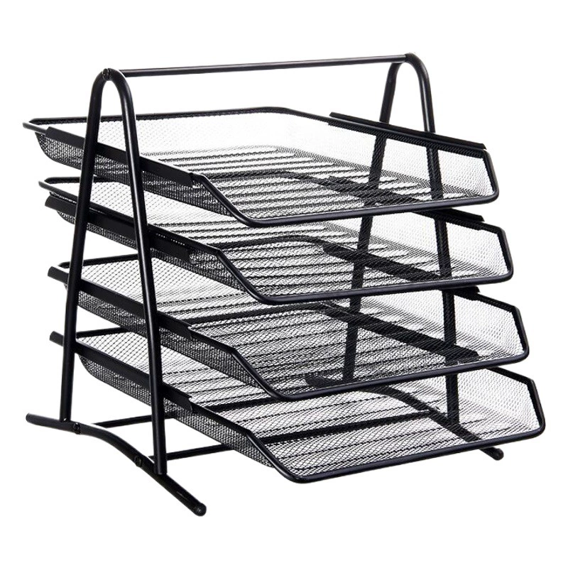 Железная сетка четырехслойная полка для файлов лоток для файлов коробка для файлов 9204 Колонка для данных книжная полка для журналов