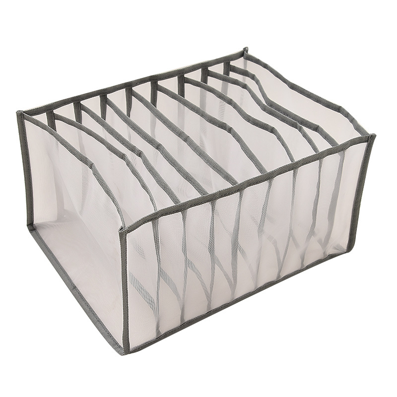 Caja de almacenamiento de ropa interior de malla doméstica caja de acabado de ropa interior armario compartimento de almacenamiento caja de sujetador conjunto de tres piezas tipo cajón