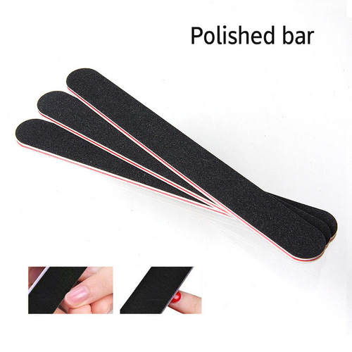 Wholesale black nail file strips, dual-sided nail grinding strips, EVA red heart sanding bars 100/180