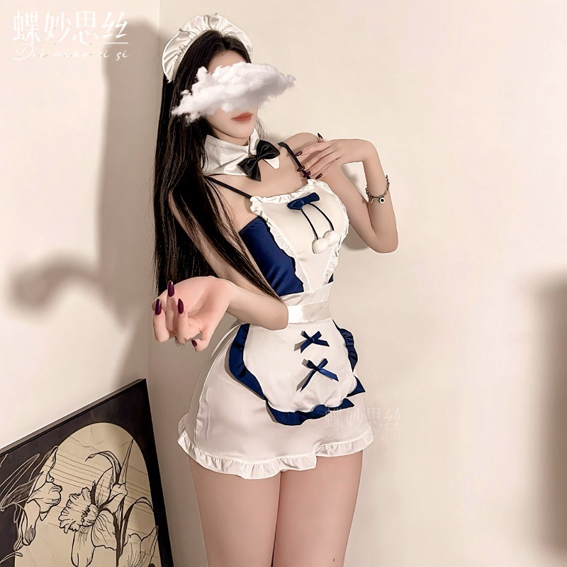 Lingerie sexy Diy Miao Si, estilo puro desejo, uniforme de empregada para role-playing, pijama, roupa de casa A1044