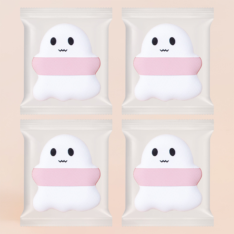 Buen cachorro, muñeco de nieve, algodón de azúcar, soplo de polvo, cojín de aire suave, soplo de maquillaje, seco y húmedo, doble uso, no comer polvo, maquillaje de belleza, esponja de huevo