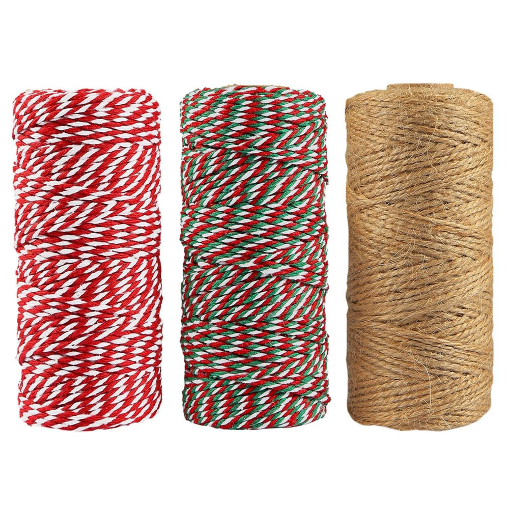 1.5mm彩色涤棉线棉绳 圣诞礼品吊牌麻绳丝带 DIY礼盒装饰材料