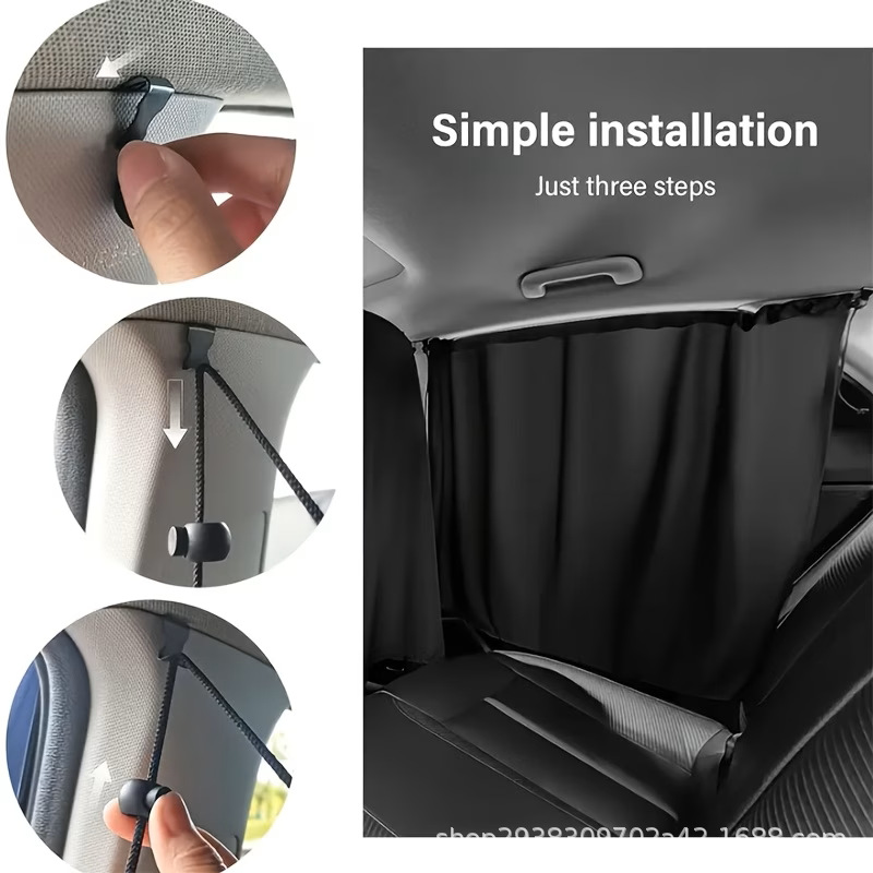 Car sunshade curtain, rear privacy curtain, car window curtain, interior partition curtain for front and rear seats, blackout curtain
