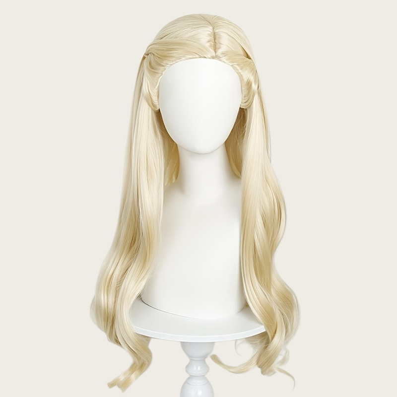 Cross-Border Wicked Glinda Cosplay Wig Wicked Glinda Scalp-Like Golden Long Curly Hair Cross-Border Wicked Glinda Cosplay Wig Wicked Glinda Scalp-Like Golden Long Curly Hair