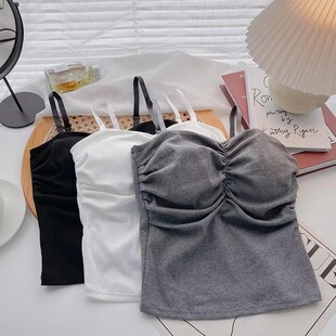 Breathable top with cups, latex bra top, underwear, internet celebrity, beautiful back