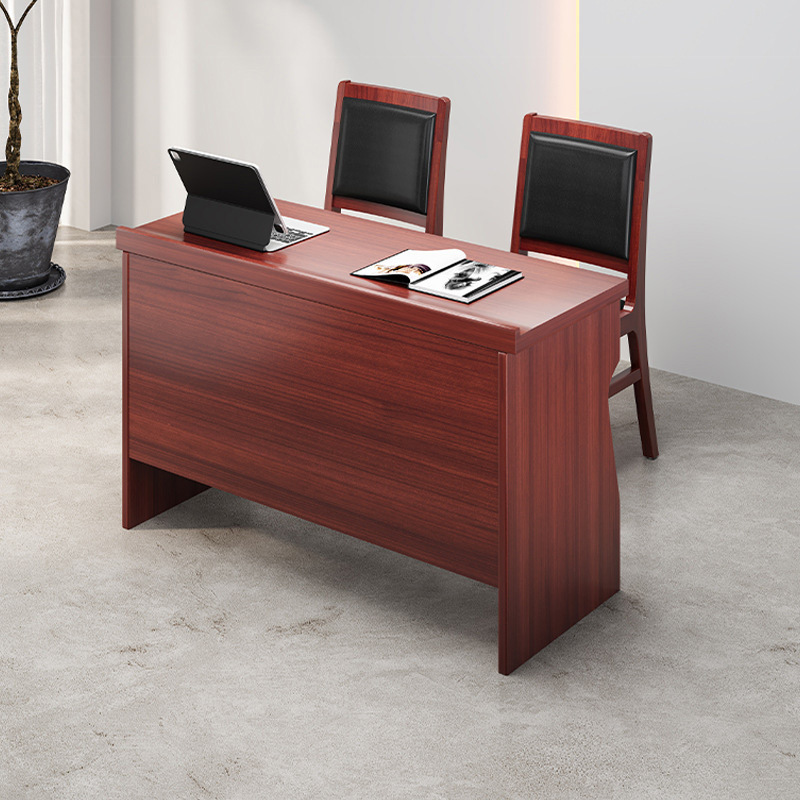 Simple Double Conference Table, Small Government and Enterprise Podium, Conference Table and Chair Set, Chinese-Style Painted Solid Wood Strip Table