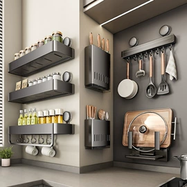厨房置物架;衣钩/挂钩;收纳架