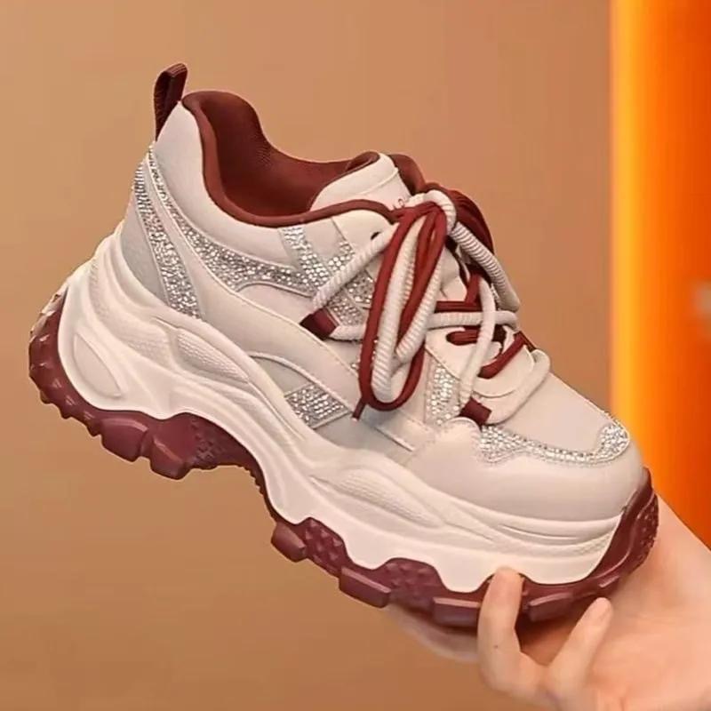 Demi-season breathable universal sneakers with hidden heel with…