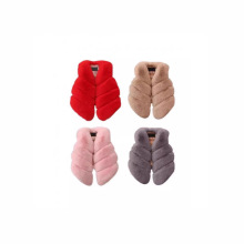 韩版宝宝皮草马甲兔毛2025秋冬新款女童仿皮草外套女坎肩儿童皮草