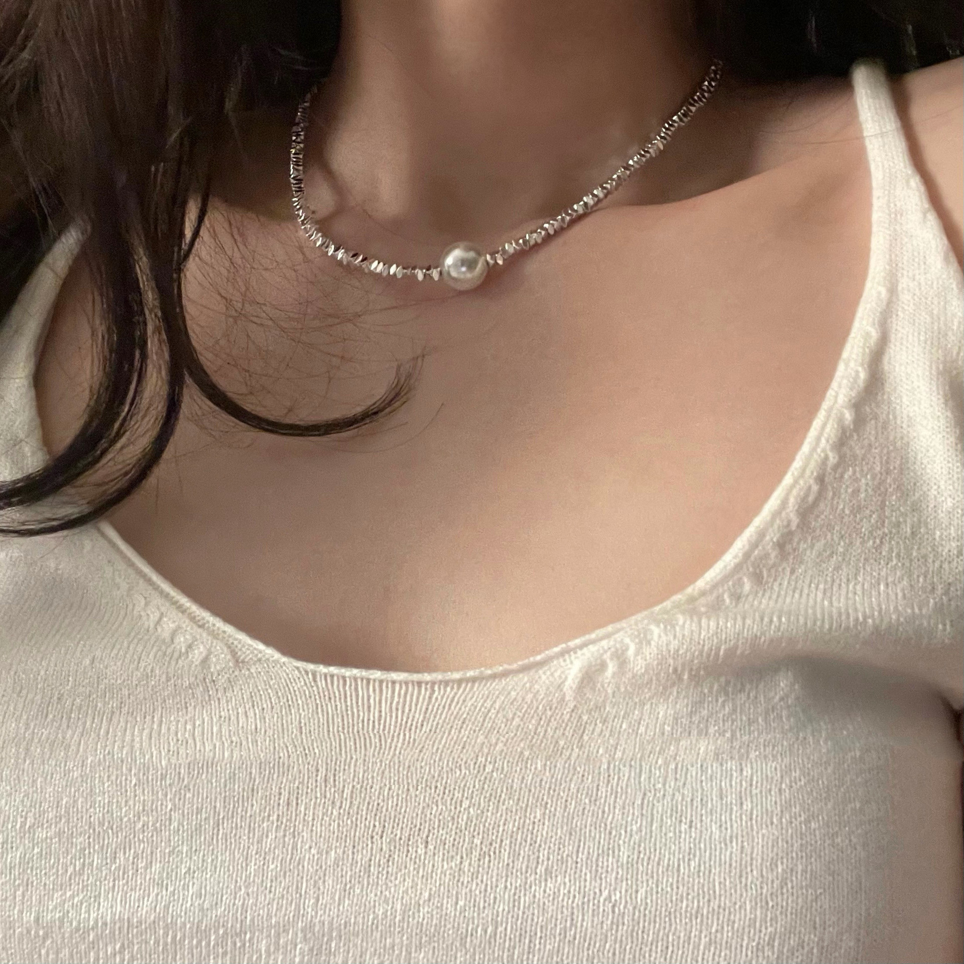 Fashion Heart Shape Alloy Beaded Plating Choker